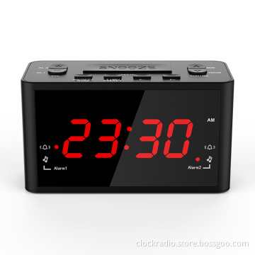 Digital Home Alarm Clock Radio with LED Display